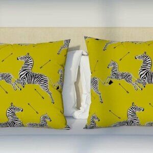 Yellow Zebra Bedroom Pillows from The Inside - Bedroom Decor - Pillow Set